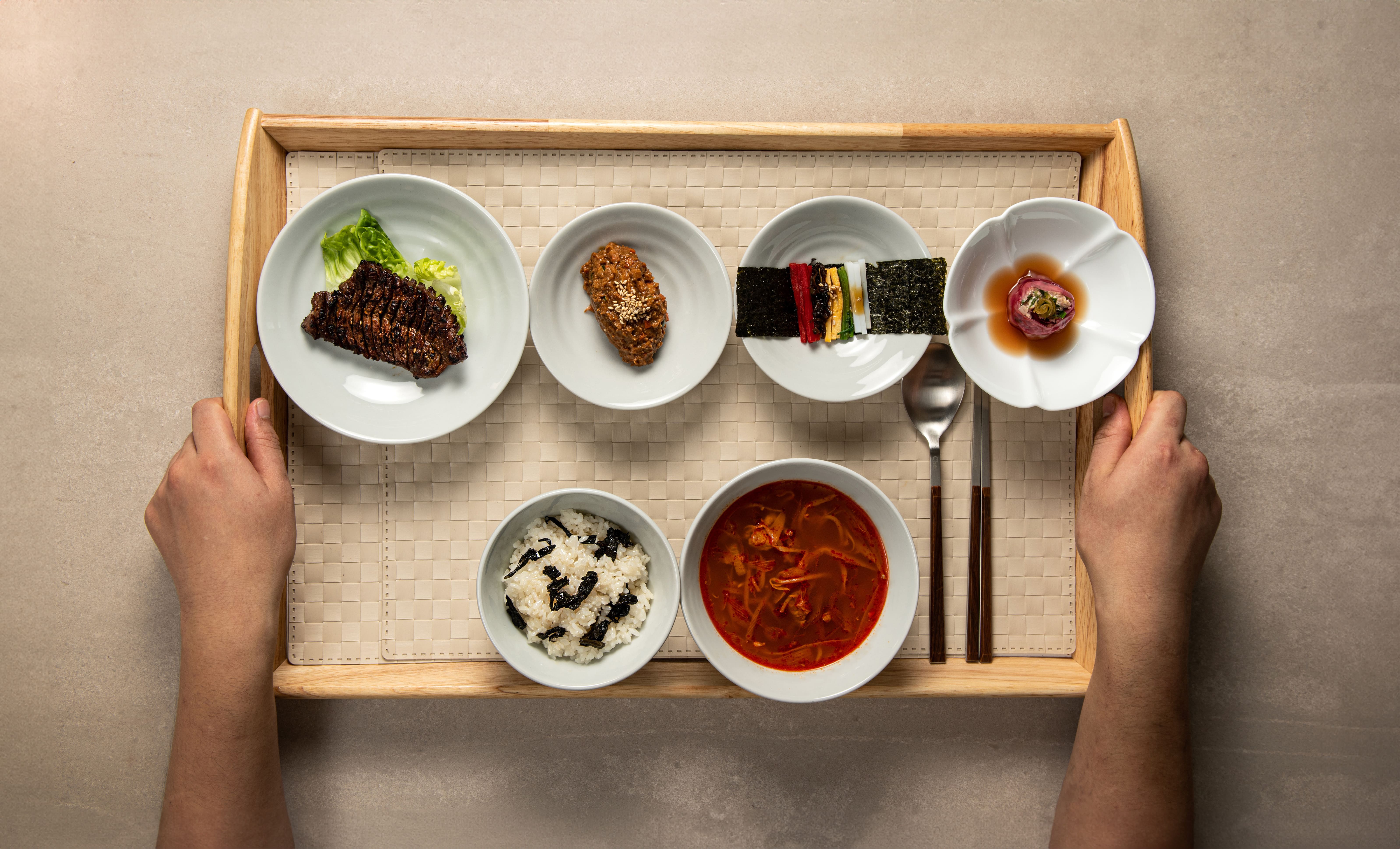 Hero shot of tray of dishes